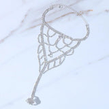 Stonefans Boho Rhinestone Heart Toe Ring Anklet Bracelet