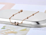 CZ Crystal Shell Butterfly Anklet Stainless Steel Boho Party Foot Jewelry