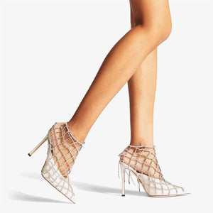 Stonefans Mesh High Heel Anklet Bracelet Tassel Jewelry For Women