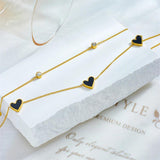 316L Stainless Steel Heart Love Anklets For Women Multi-layer Leg Chain