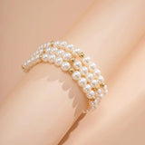 Multilayer Pearl Beaded Anklet for Women