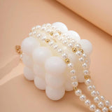 Multilayer Pearl Beaded Anklet for Women