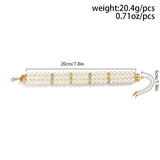 Multilayer Pearl Beaded Anklet for Women