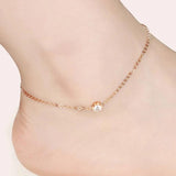 CZ Crystal Anklet Foot Jewelry Rose Anklet Bracelet Leg Chain