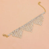 Boho Rhinestone Tassel Anklet Foot Jewelry Crystal High Heel Chain