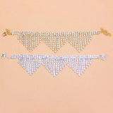 Boho Rhinestone Tassel Anklet Foot Jewelry Crystal High Heel Chain