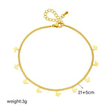 316L Stainless Steel Butterfly Anklets Non-fading Jewel