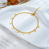 316L Stainless Steel Butterfly Anklets Non-fading Jewel