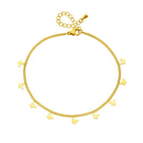 316L Stainless Steel Butterfly Anklets Non-fading Jewel