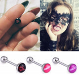 Princess Logo Tongue Rings Stainless Steel Body Jewelry