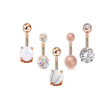 5PC/Set Crystal 14G Navel Piercing Bulk Belly Piercing Pack
