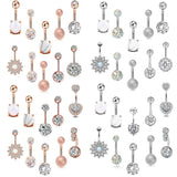 5PC/Set Crystal 14G Navel Piercing Bulk Belly Piercing Pack