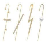 CZ Hook Earring For Women Plated Brass Cartilage Piercing Jewelry
