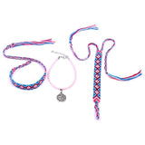 3 PCS Crystal Bohemian Woven Anklets for Women