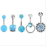 Mixed Colors Sexy Belly Bars Titanium Navel Piercing