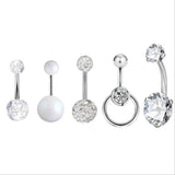 Mixed Colors Sexy Belly Bars Titanium Navel Piercing