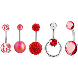 Mixed Colors Sexy Belly Bars Titanium Navel Piercing