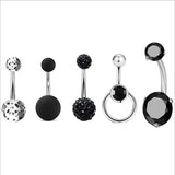 Mixed Colors Sexy Belly Bars Titanium Navel Piercing