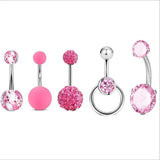 Mixed Colors Sexy Belly Bars Titanium Navel Piercing