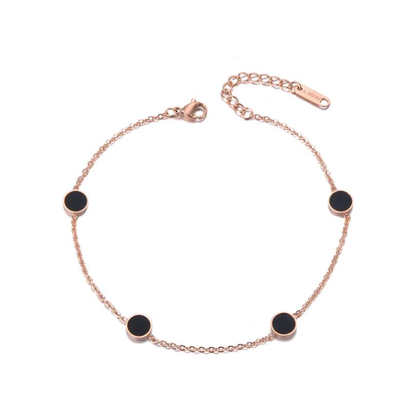Bohemia Rose Plated Charm Anklet Foot Jewelry
