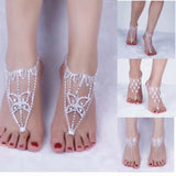 Rhinestone Wedding Barefoot Sandal Ankle Bracelet Foot Jewelry