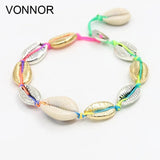 Shell Anklet for Women Foot Jewelry Summer Beach Barefoot Sandals Ankle Bracelet