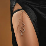 Exaggerated Elastic Snake Long Leg Chain Tassel Body Accessories