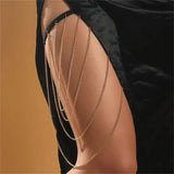Exaggerated Elastic Snake Long Leg Chain Tassel Body Accessories