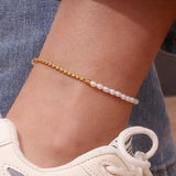 Stainless Steel PVD Plating Rhinestone Anklets