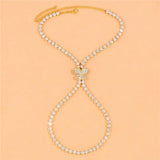 Full Crystal High Heel Anklet for Women