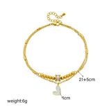 316L Stainless Steel Heart Anklets For Women, Non-fading Jewelry