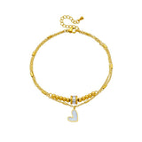 316L Stainless Steel Heart Anklets For Women, Non-fading Jewelry
