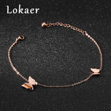 Butterfly Charm Anklet Bracelet for Women Retro Ankle Jewelry