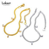 CZ Crystal Charm Anklet Stainless Steel Bohemia Beach Foot Jewelry