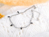 CZ Crystal Charm Anklet Stainless Steel Bohemia Beach Foot Jewelry
