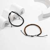 Men's Tiger Eye Stone Adjustable Anklet Hand-woven Foot Chain