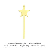 5pcs Stainless Steel Planet DIY Charm Pendant Aliens Jewelry Finding