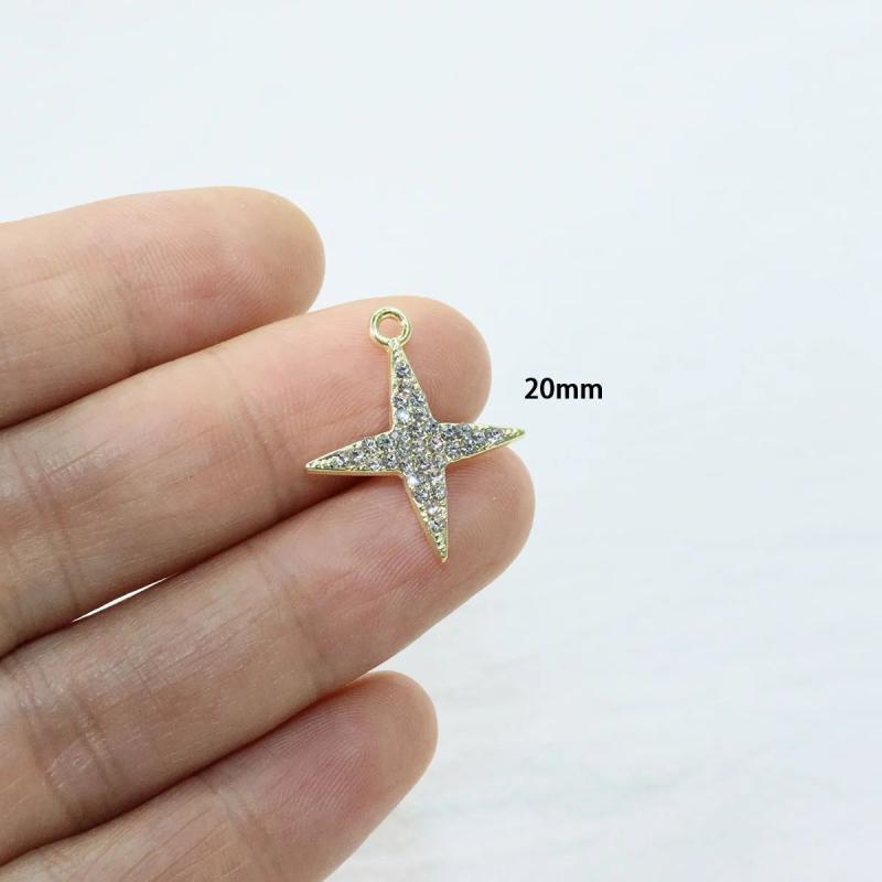 6pcs Star Sea Star Rhinestone Coin Jewelry DIY 2 Colors