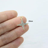 6pcs Star Sea Star Rhinestone Coin Jewelry DIY 2 Colors