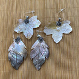 Natural Shell Tahitian Mother of Pearl Maple Leaf Pendant DIY Jewelry