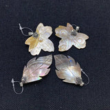 Natural Shell Tahitian Mother of Pearl Maple Leaf Pendant DIY Jewelry