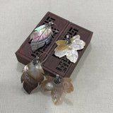 Natural Shell Tahitian Mother of Pearl Maple Leaf Pendant DIY Jewelry