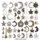 Vintage Alloy Sun Moon Star Pendant Charm for Jewelry Making