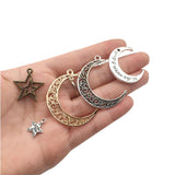 Vintage Alloy Sun Moon Star Pendant Charm for Jewelry Making