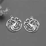 10pcs Vintage Dragon Charm DIY Jewelry Making Pendant Necklace Accessories