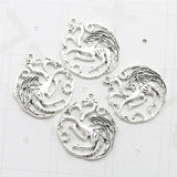10pcs Vintage Dragon Charm DIY Jewelry Making Pendant Necklace Accessories