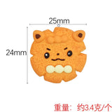 10Pcs Cartoon Biscuit Resin Charms for DIY Jewelry Making