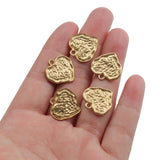 10pcs Raw Brass Heart Charms Pendant For DIY Bracelets Necklace