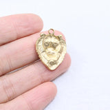 5pcs 20*25mm Stainless Steel 18K Lion Charms Pendant DIY Necklace 2 Colors