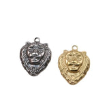 5pcs 20*25mm Stainless Steel 18K Lion Charms Pendant DIY Necklace 2 Colors